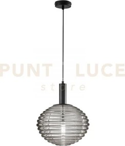 Lampadario a sospensione ripple nera 1 luce attacco e27 32x32x150cm...