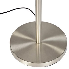 Lampada da terra moderna in acciaio con paralume plissettato bianco 45 cm - Simplo