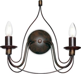 Ideal Lux - Applique da parete CORTE 2xE14/40W/230V, finitura rame