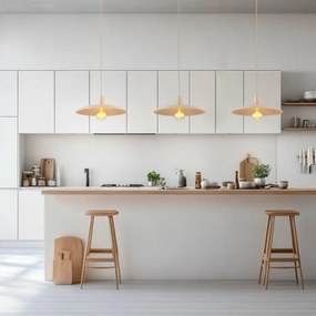 Lampadario a sospensione con filo ASTRA 1xE27/15W/230V diametro 41 cm beige