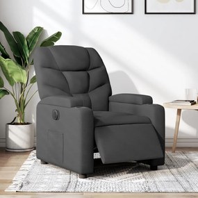 Poltrona Elettrica Reclinabile Grigio Scuro İn Tessuto /