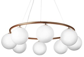 Nuura - Miira 8 Circolare Lampadario Ottone Scuro/Bianco Opale Nuura