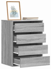 Cassettiera angolare grigio sonoma 60x41x76cm legno multistrato