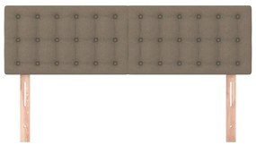 Testiere 2 pz tortora 72x5x78/88 cm in tessuto