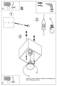 Sollux SL.0493 - Faretto QUAD 1xGU10/10W/230V legno