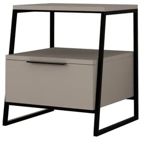 Comodino PAL 50x45 cm nero/grigio
