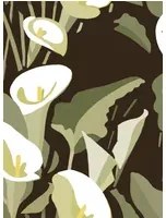 Florale Tapete Arum von Elitis - Braun/ Grün