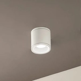 Plafoniera per esterni JUBO in alluminio Bianco con diffusore in vetro D9 cm