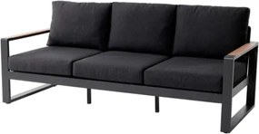 Salotto Da Esterno 5 Posti In Alluminio Con Tavolino E Cuscini Boston Antracite