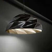 Lampadario In Metallo Contemporaneo Tilt Nero Oro 3 Luci E27