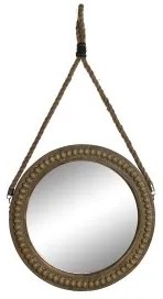 Specchio da parete Home ESPRIT Marrone Legno Corda Coloniale Palle 38 x 4 x 72 cm