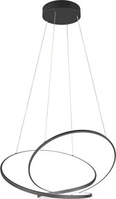 Lampadario dimmerabile LED nero opaco Darvin - Trio