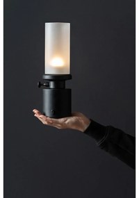 Lampada da tavolo dimmerabile a LED nera con paralume in metallo/con paralume in vetro (altezza 29,5 cm) Camp - Leitmotiv