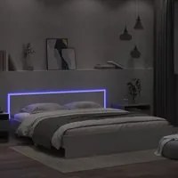 Giroletto con Testiera e LED Bianco 180x200 cm 3207588