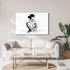 Quadro su tela – Corpo femminile in linee artistiche