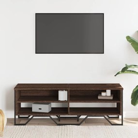 Mobile porta tv rovere marrone 122x34x41cm in legno multistrato