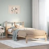 Letto Libreria senza Materasso 90x190 cm Legno Massello Pino 855732