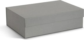 Scatole in set con coperchio grigie in cartone 3 pz 42,5x29,5x13 cm Kian Paper Laminate – Bigso