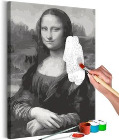 Quadro fai da te Black and White Mona Lisa