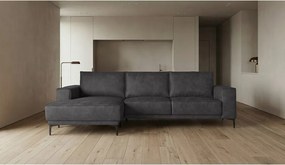 Divano angolare antracite in similpelle (angolo sinistro) Copenhagen - Scandic