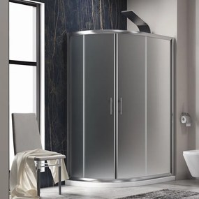 Box doccia stondato 120x90cm vetro opaco KAM-K270 - KAMALU