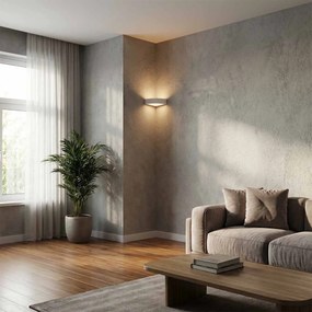 Applique da Parete Angolare E14 Bidirezionale in Gesso Pitturabile