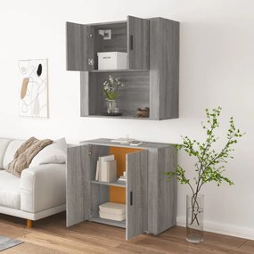 Credenza grigio sonoma in legno multistrato