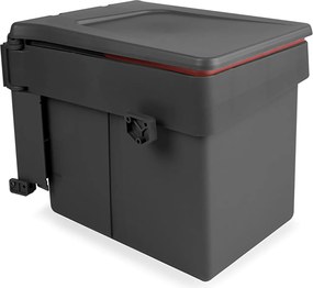 Pattumiera Differenziata per Anta Mobile Cucina 15L Apertura Automatica Emuca Grigio Antracite...
