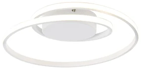 Plafoniera di design bianca con LED dimmerabile a 3 livelli - Krula