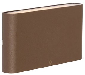 Lampada da parete per esterni moderna marrone ruggine 17,5 cm con LED IP65 - Batt