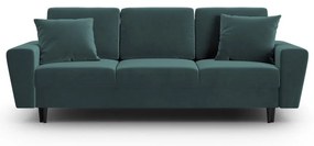 Divano color petrolio allungabile e con contenitore con rivestimento in velluto 235 cm Kyoto – Cosmopolitan Design