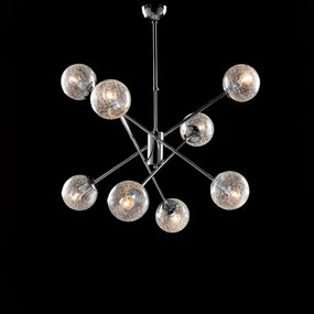 Lampadario Moderno Tresor Cromo 8 Luci E14