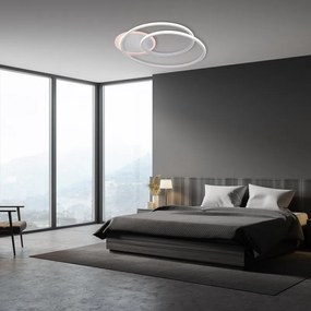 Plafoniera LED Malena Ø 40 cm bianco IP20 cct da bianco caldo a bianco freddo con regolazione di temperatura, 4500 lumen