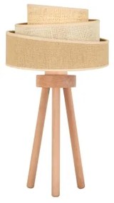 Duolla - Lampada da tavolo YUTE TRIO 1xE27/15W/230V diametro 25 cm marrone/grigio/beige
