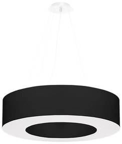 Lampada a sospensione nera con paralume in tessuto ø 70 cm Galata - Nice Lamps