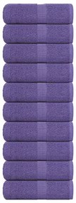 Asciugamani Per Sapone 10 Pz Viola 30x30cm 360g/m² 100% Cotone /