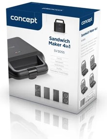 Concept SV3055 - Macchina per i panini 4in1 700W/230V nero