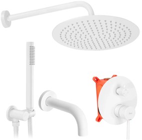 Set da vasca-doccia da incasso Rea Lungo WHITE Matt + BOX