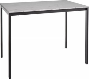 Tavolo Mario effetto marmo bianco – 100x60x75 cm