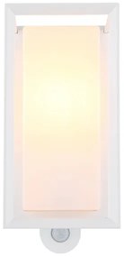 Globo 31982WS - Applique da esterno con sensore LOGANA 1xE27/60W/230V IP44 bianco