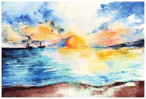 Carta da parati autoadesiva – Tramonto splendente sul mare