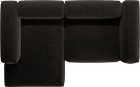 Divano angolare nero (con penisola a sinistra/con chaise lounge) Bergamo – Cosmopolitan Design