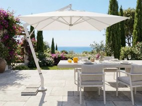 VICTOR - ombrellone da giardino decentrato metallo 3 x 3 m