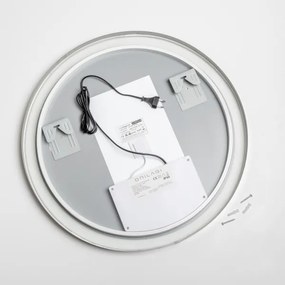 Brilagi-LED dimmerabile, specchio riscaldato con illuminazione integrata ALU PRO, LED 18W/230V, Ø 60 cm, IP44, finitura cromo lucido