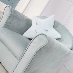 Sedia per bambini in velluto azzurro Lil Sofa - Roba