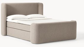 Letto boxspring in bouclé Perla