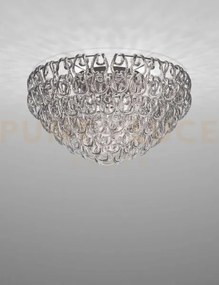 Giogali lampadadario a soffitto 80 cristallo trasparente e cromo lu...