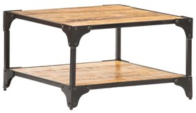 Tavolino Da Salotto 60x60x35 Cm İn Legno Massello Di Mango /