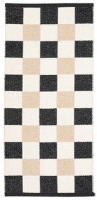 Passatoia da interno/esterno nera/color crema 70x160 cm Pix Black Vanilla – Pappelina