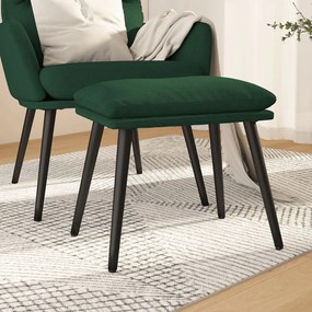 Poggiapiedi Verde Scuro 45x29,5x35 Cm İn Tessuto /